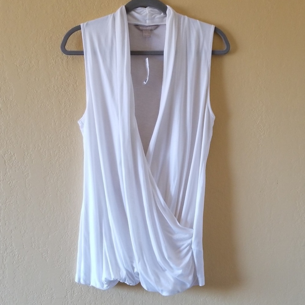 🍒 Banana Republic Bubble Hem Wrap Blouse